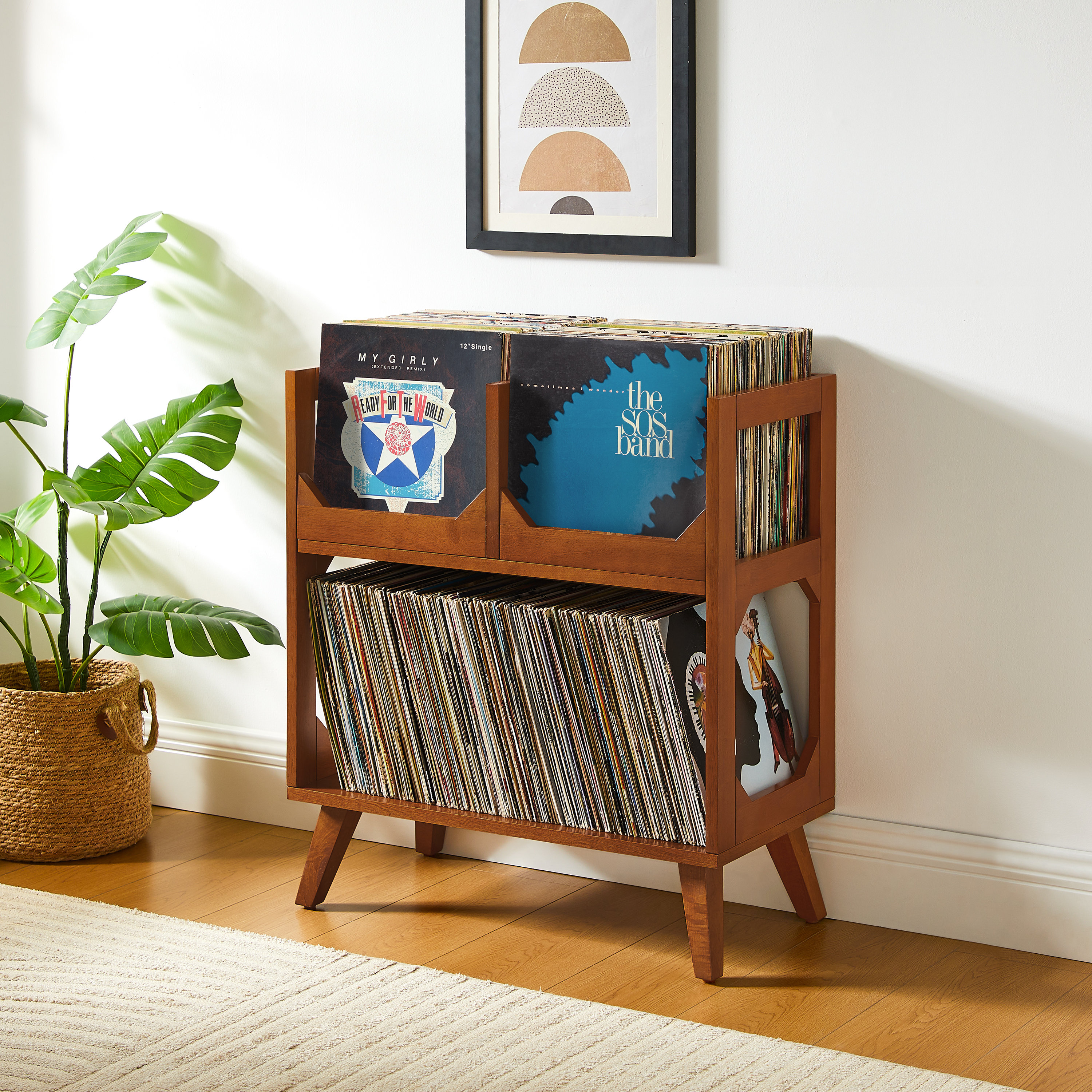 George Oliver Zayne Medium Record Storage Stand & Reviews | Wayfair